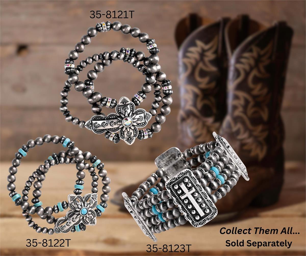 Bracelet Triple Stack Sideway Cross by Dicksons, product view 3