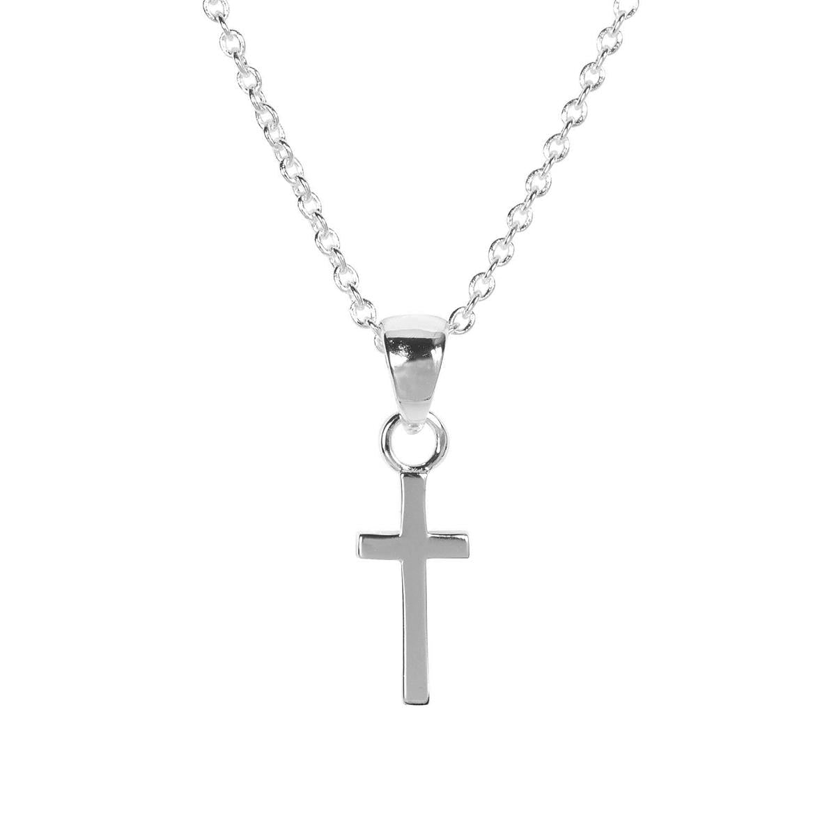Box Cross Silver Plate 16" Chain by Dicksons