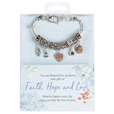 Bracelet Faith Hope Love Tri-Plated by Dicksons