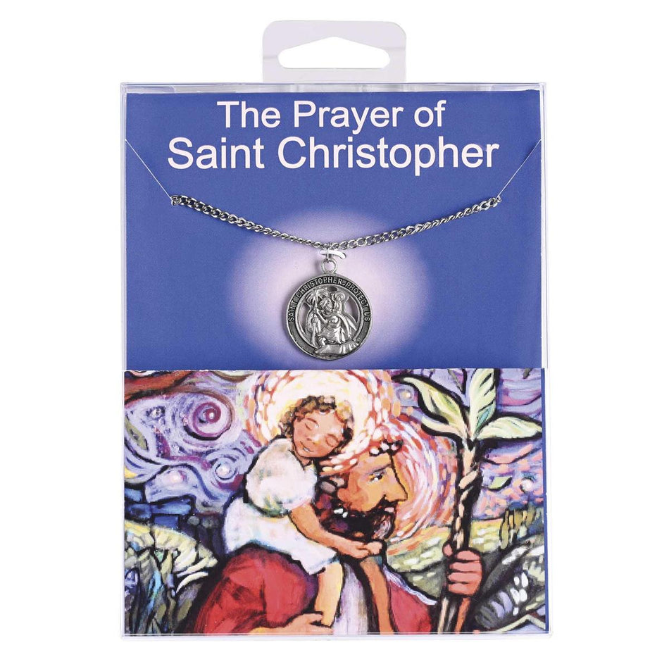 Necklace St Christopher Medal 24Inch by Dicksons