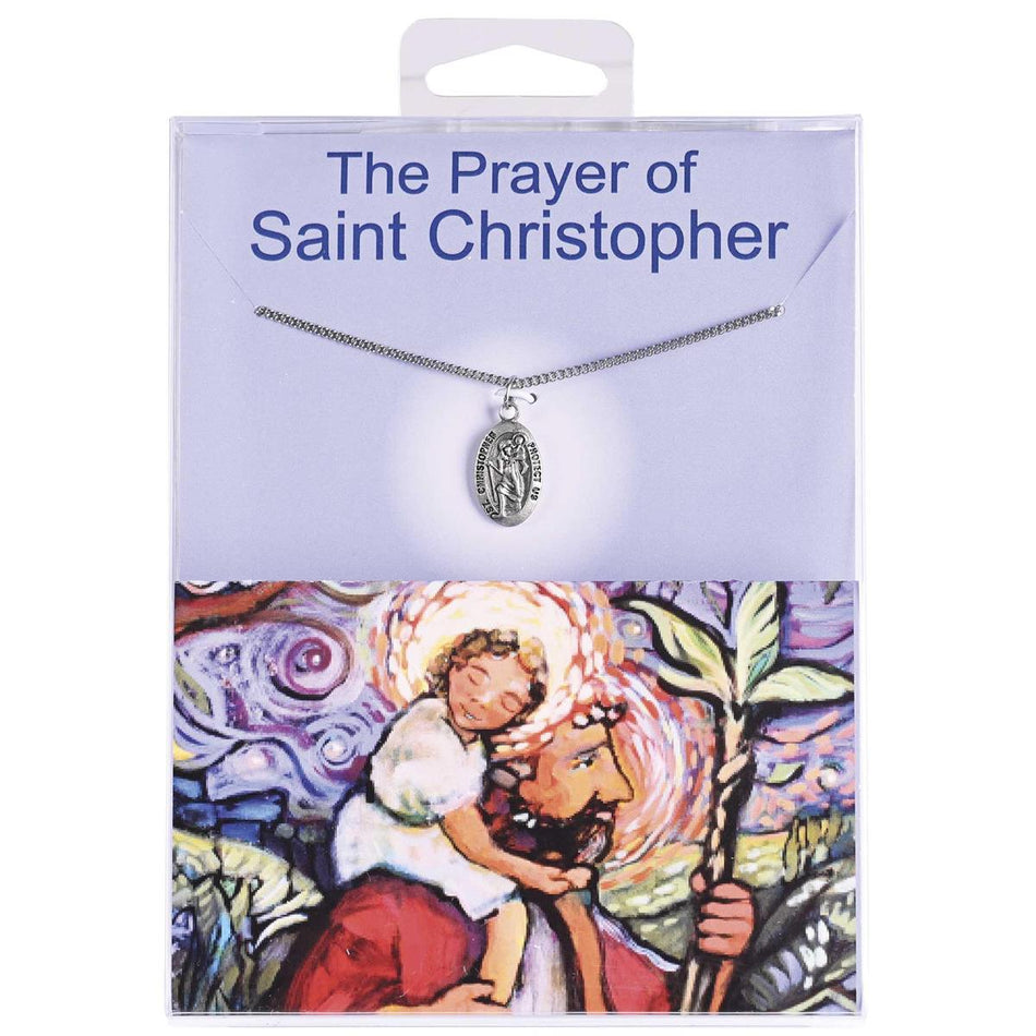 Necklace St Christopher Medal 18L by Dicksons