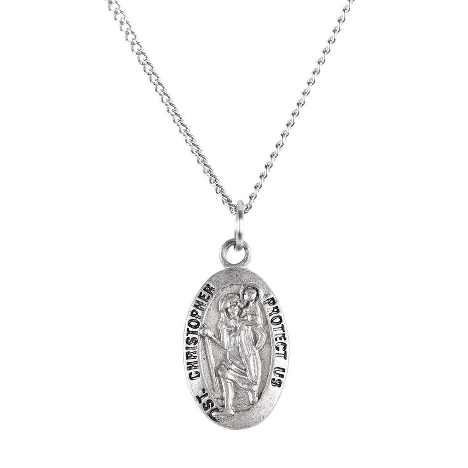 Necklace St Christopher Medal 18L by Dicksons, product view 2
