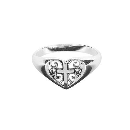 Ring Filigree Heart Cross by Dicksons