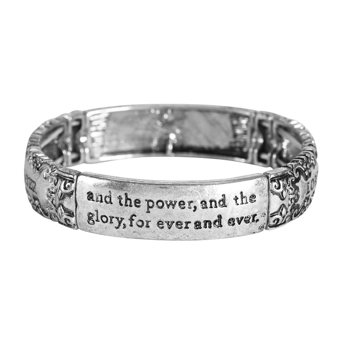 Stretch Bracelet Lords Prayer Tile by Dicksons, product view 3