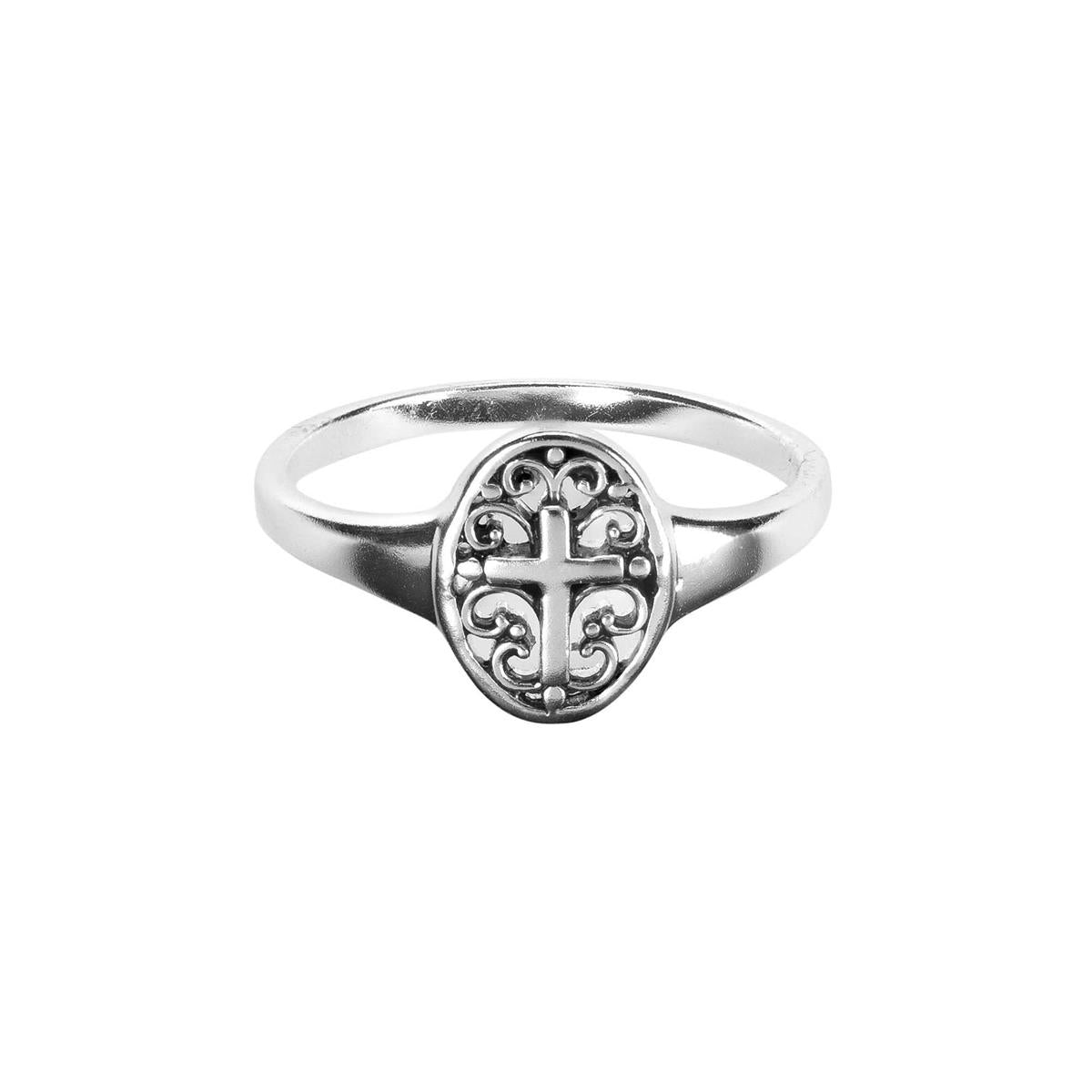 Ring Filigree Oval/Cross by Dicksons, product view 3