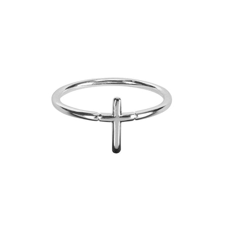 Ring Small Cross Silver Plated by Dicksons, product view 2