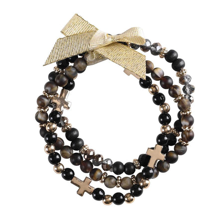 Woman Of God 2.5 Inch Dark Brown and Gold Plated Agate Stone Metal and Wood by Dicksons, product view 2