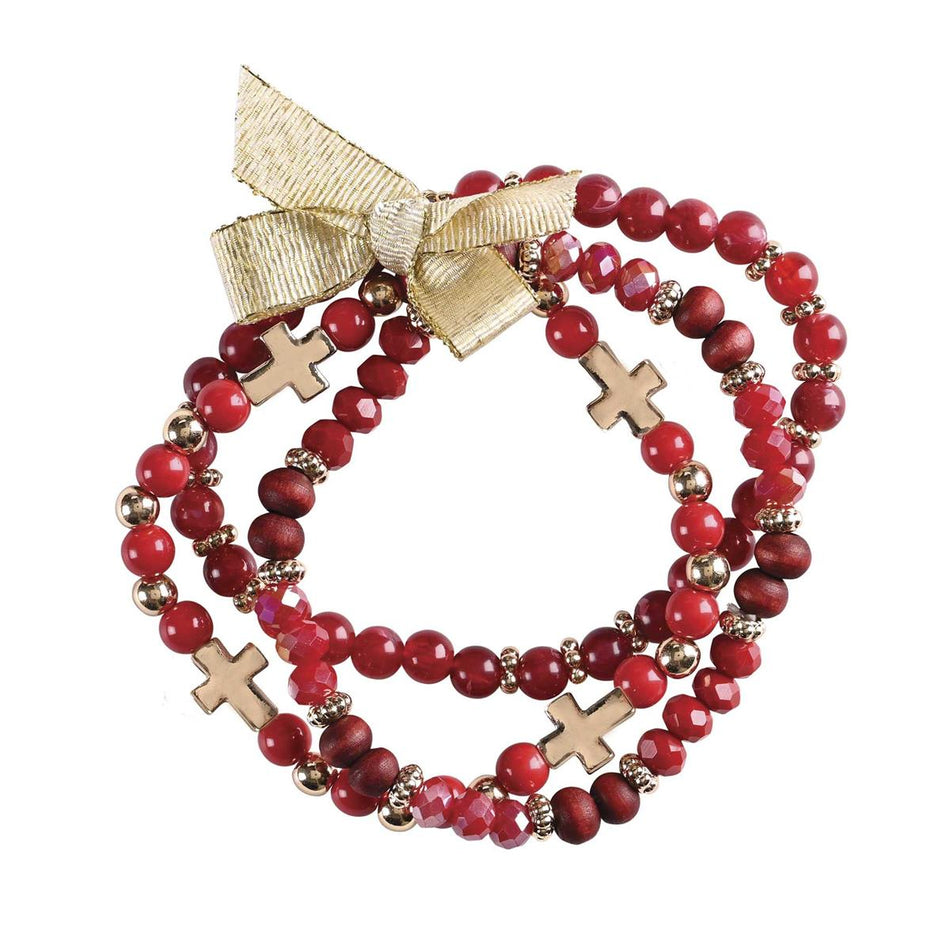 Bracelet Woman of God Red Beads by Dicksons, product view 2
