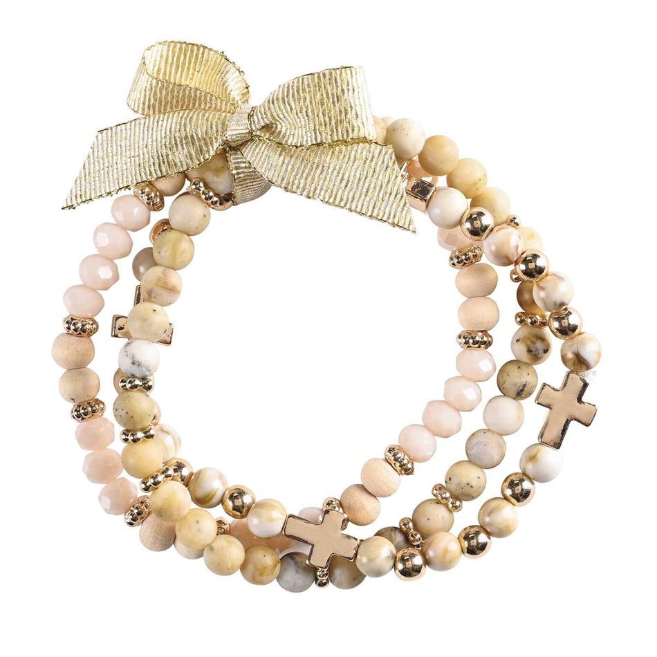 Bracelet Woman of God Ecru Beads by Dicksons, product view 2