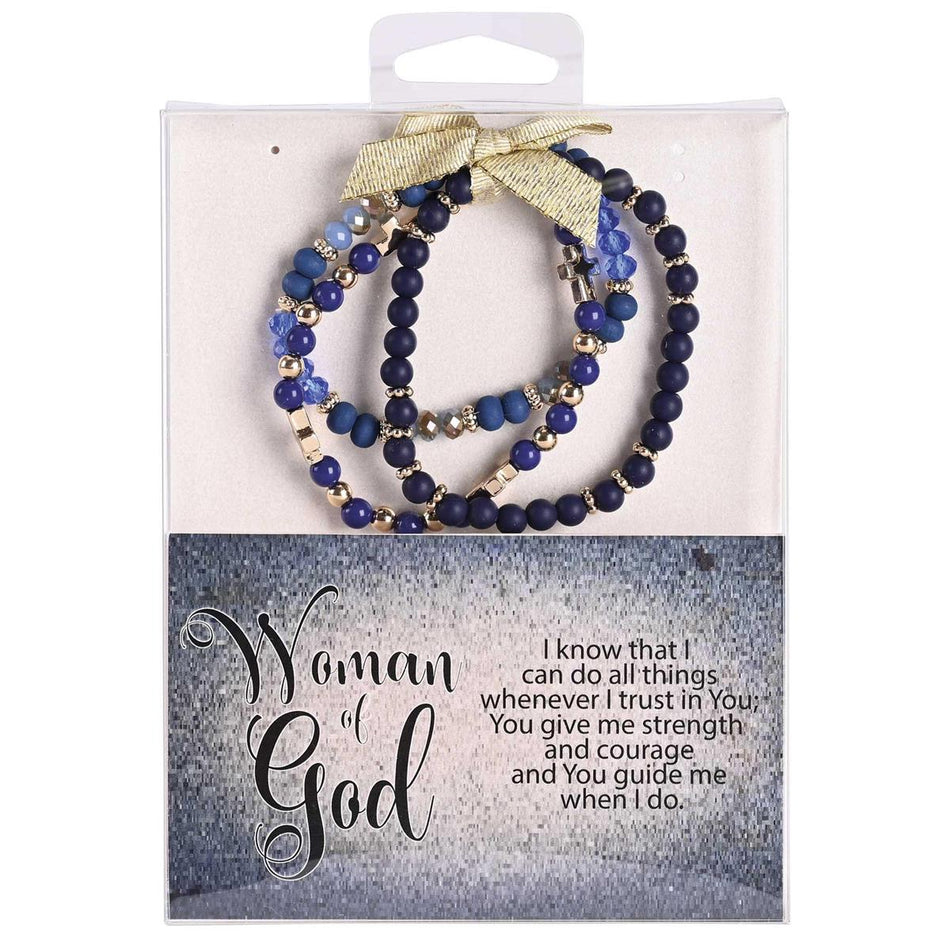 Bracelet Woman of God Navy Beads by Dicksons