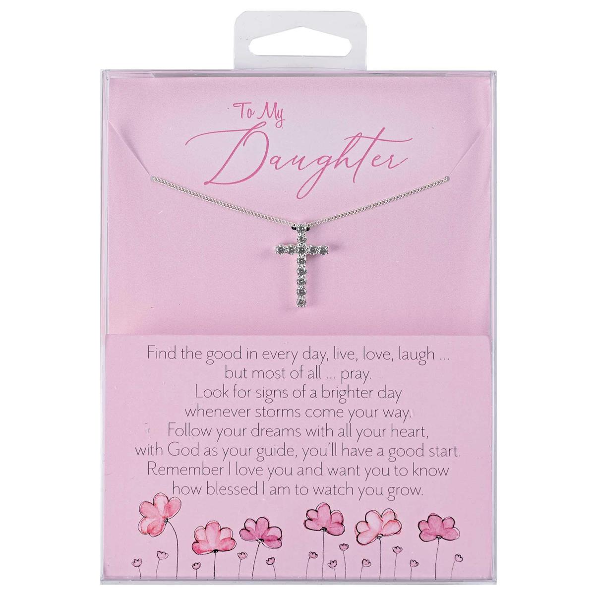 Necklace To My Daughter Dainty Cross 18L by Dicksons