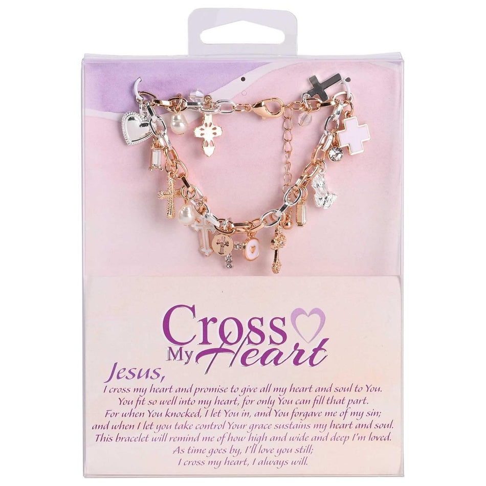 Bracelet Cross My Heart Multi Cross Drop by Dicksons