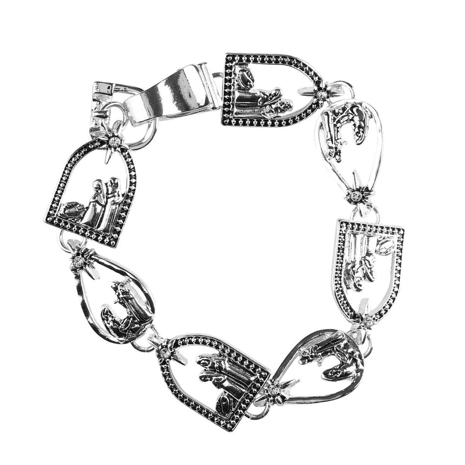Bracelet Nativity Link Style Silver by Dicksons, product view 2