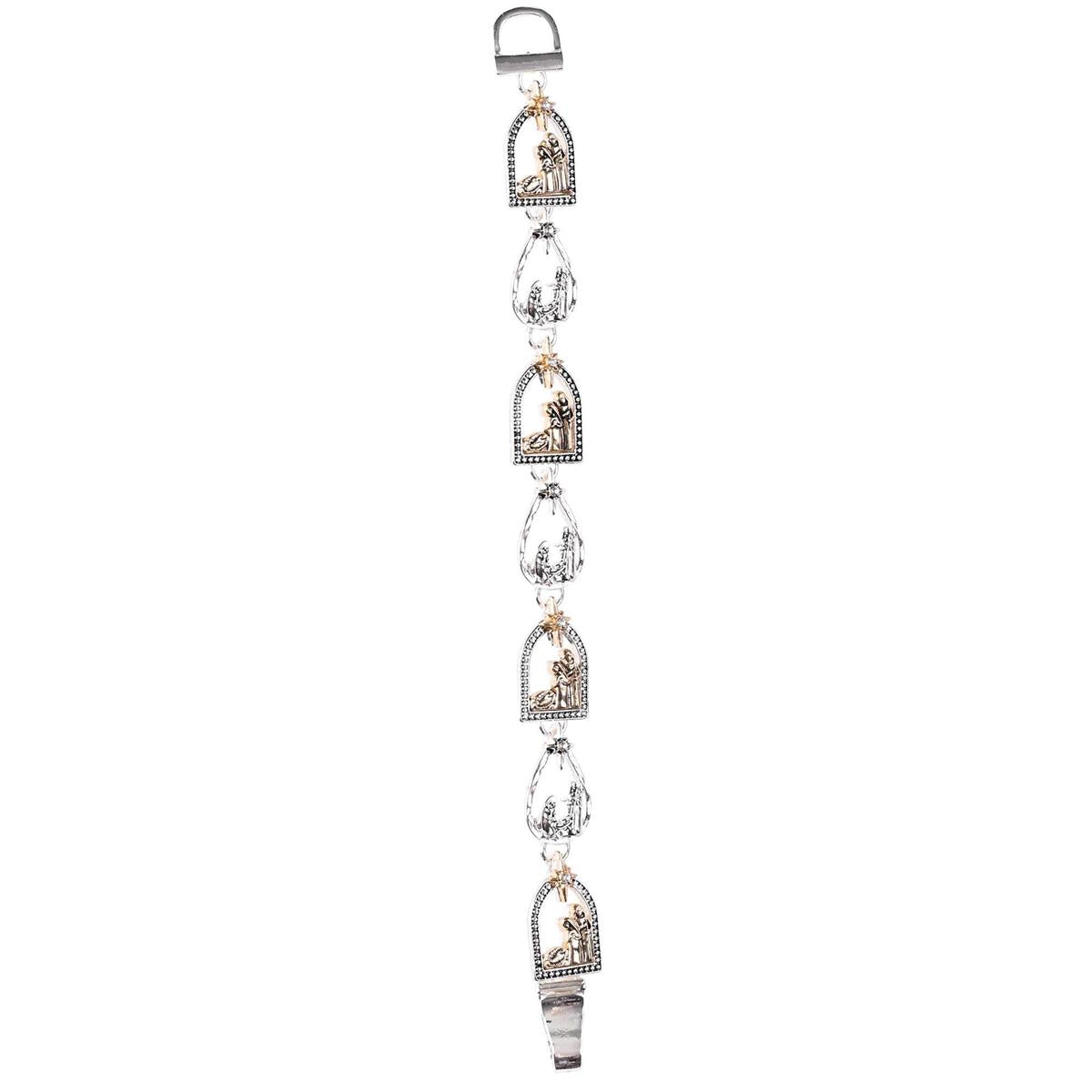 Bracelet Nativity Link Style 2Tone by Dicksons, product view 3