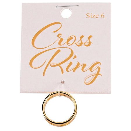 Ring Gold Planted Multi Cut Cross by Dicksons, product view 2