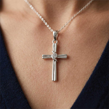 Necklace Womens Box Cross by Dicksons, product view 5