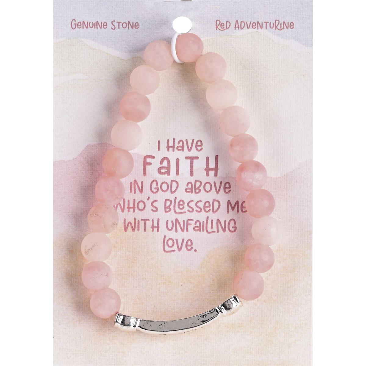 Bracelet Faith Red Aventurine Stone by Dicksons, product view 2