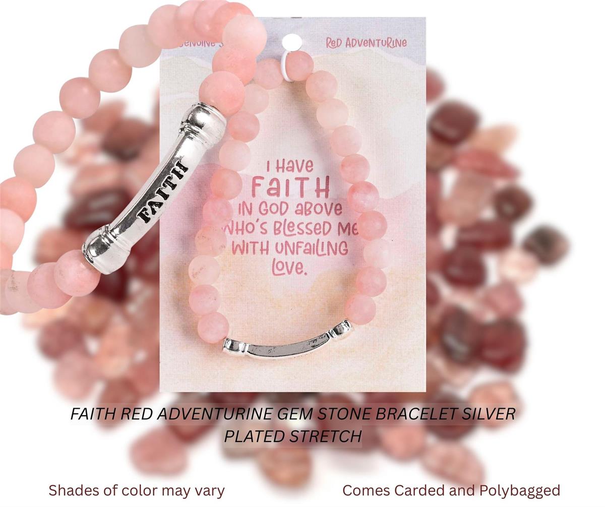 Bracelet Faith Red Aventurine Stone by Dicksons, product view 3