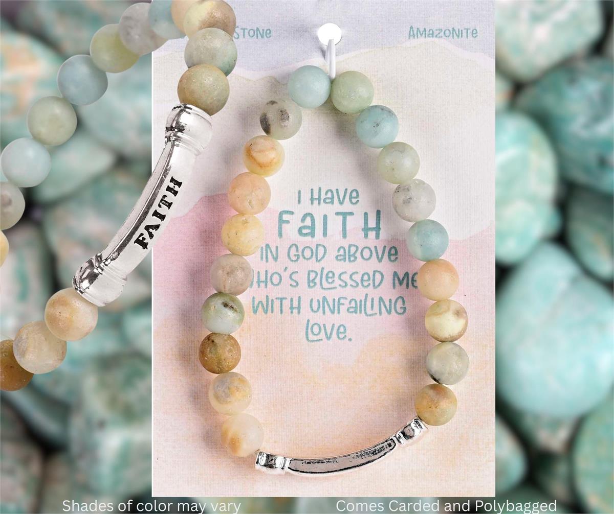 Bracelet Faith Amazonite Gem Stone by Dicksons, product view 3