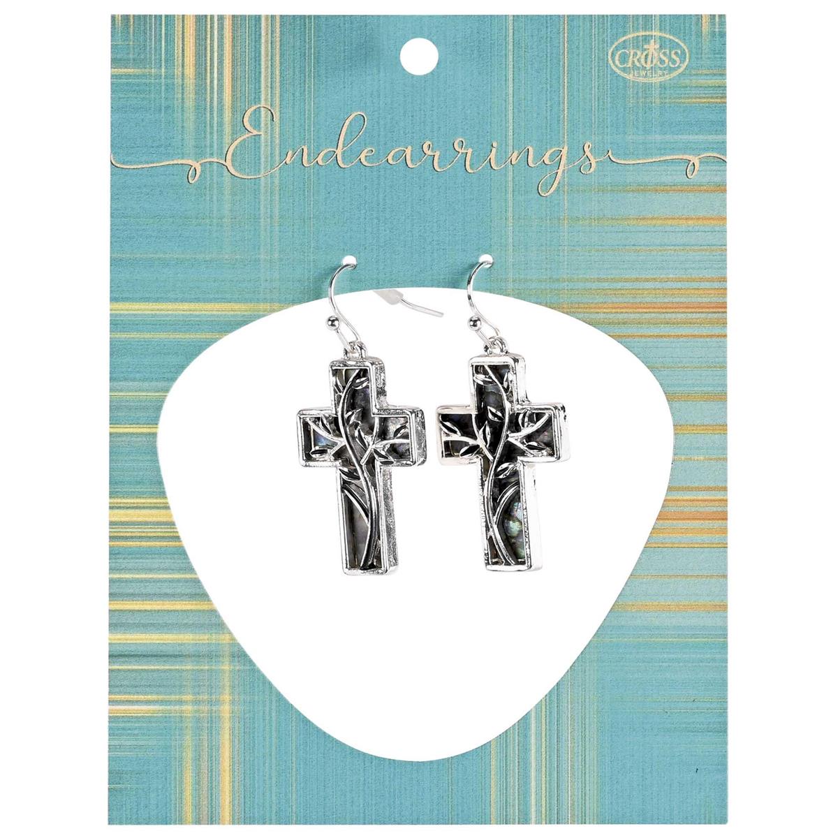 Earrings Abalone Tree Of Life Crosses by Dicksons, product view 2