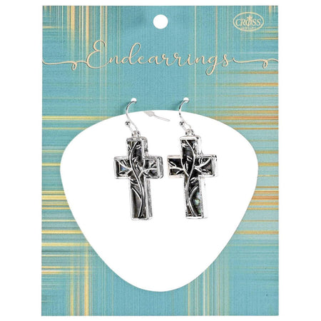 Earrings Abalone Tree Of Life Crosses by Dicksons, product view 2