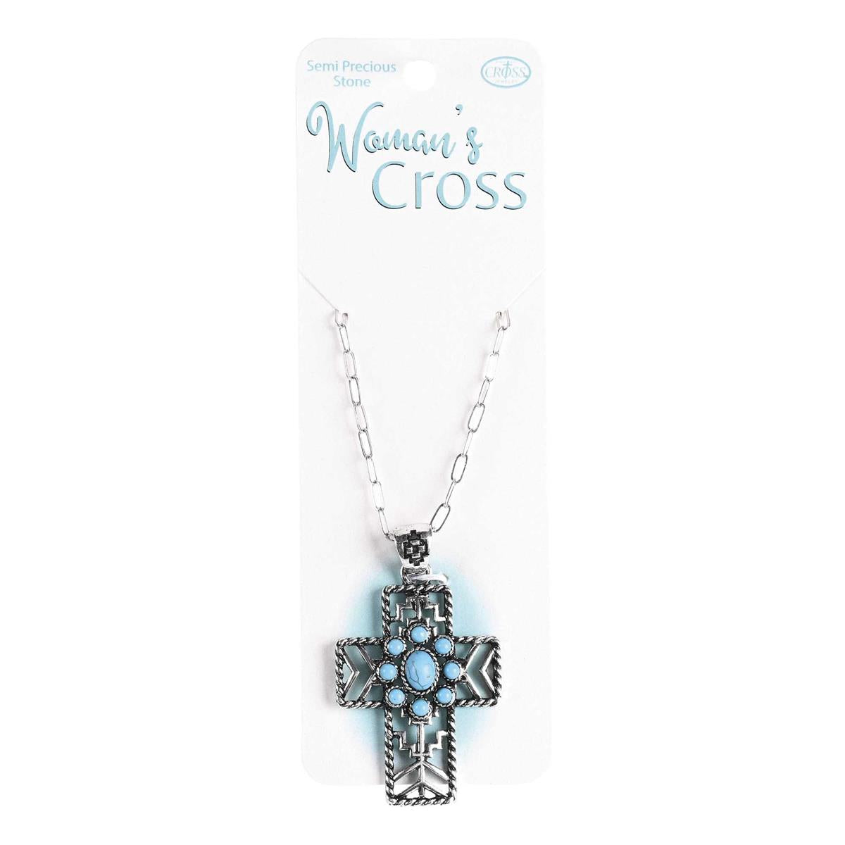 Necklace Turquoise Concho Cross 20L by Dicksons