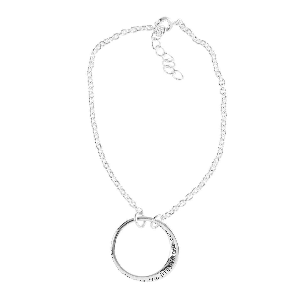 Silver Tone The Way, The Truth, The Life John 14:6 Scripture Bracelet for Women by Dicksons