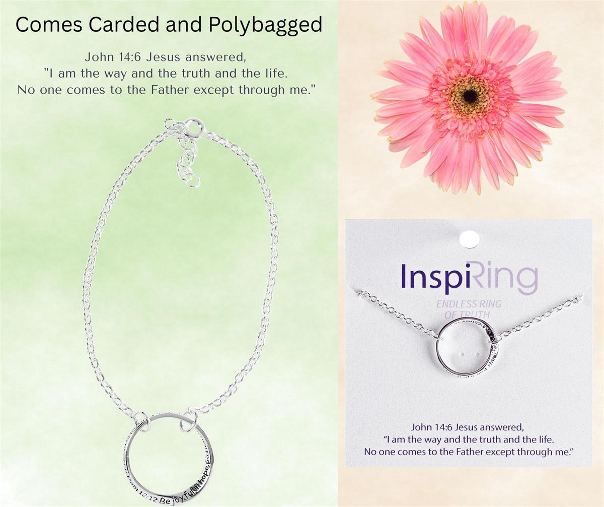 Silver Tone The Way, The Truth, The Life John 14:6 Scripture Bracelet for Women by Dicksons, product view 3