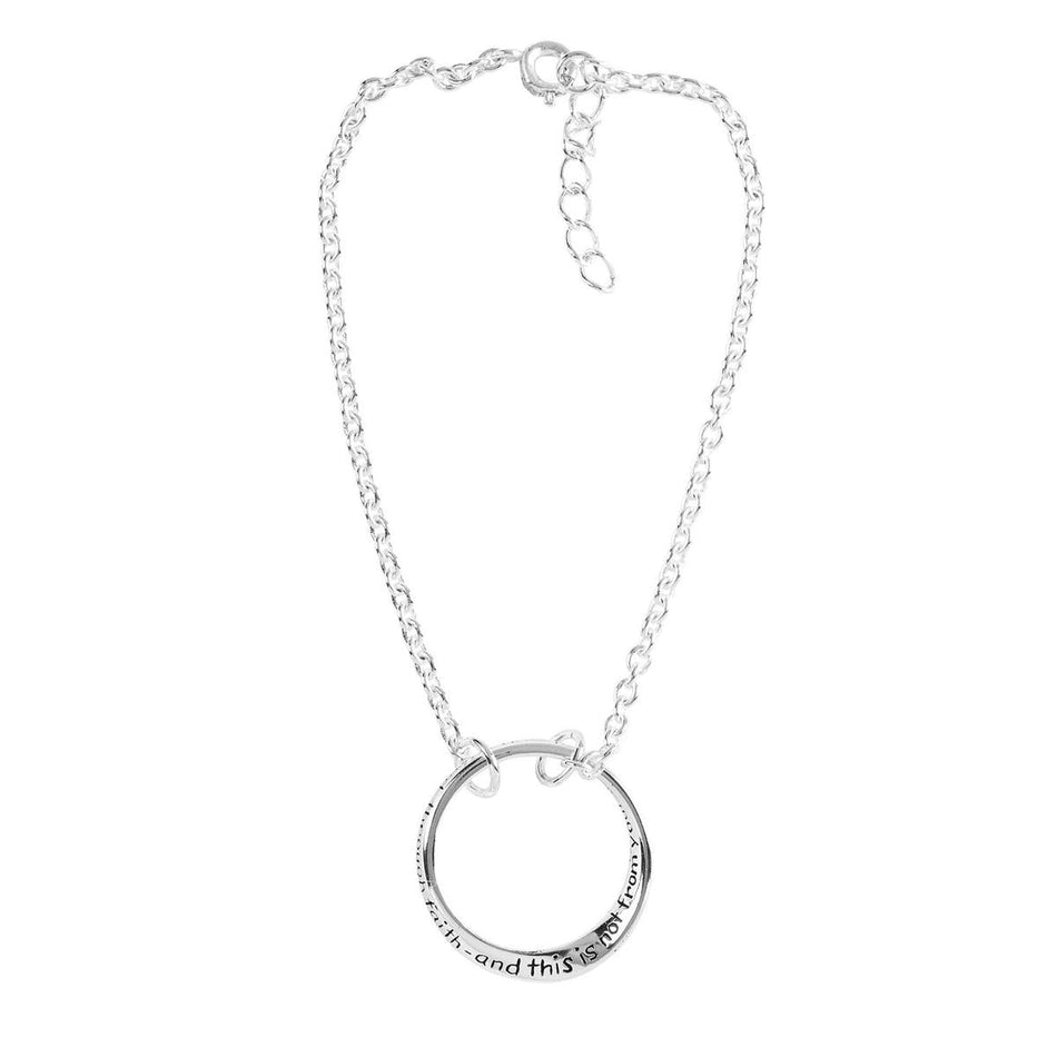 Silver Tone By Grace Through Faith Ephesians 2:8 Scripture Bracelet for Women by Dicksons
