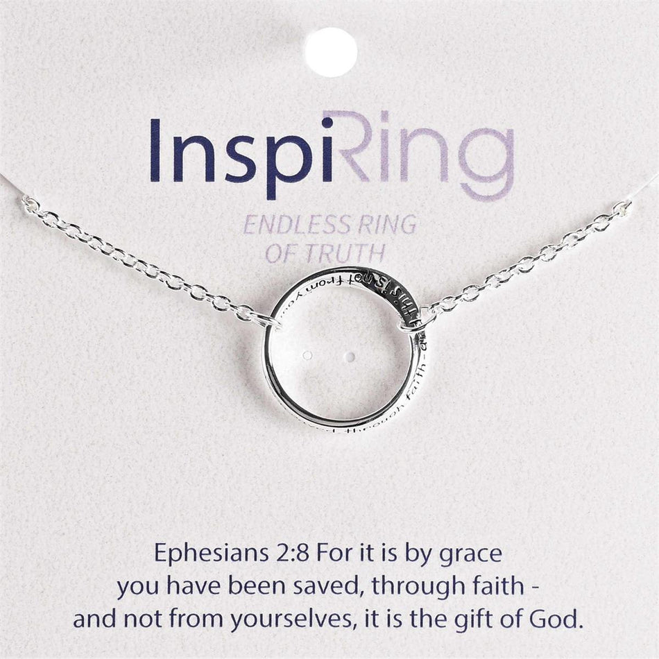Silver Tone By Grace Through Faith Ephesians 2:8 Scripture Bracelet for Women by Dicksons, product view 2