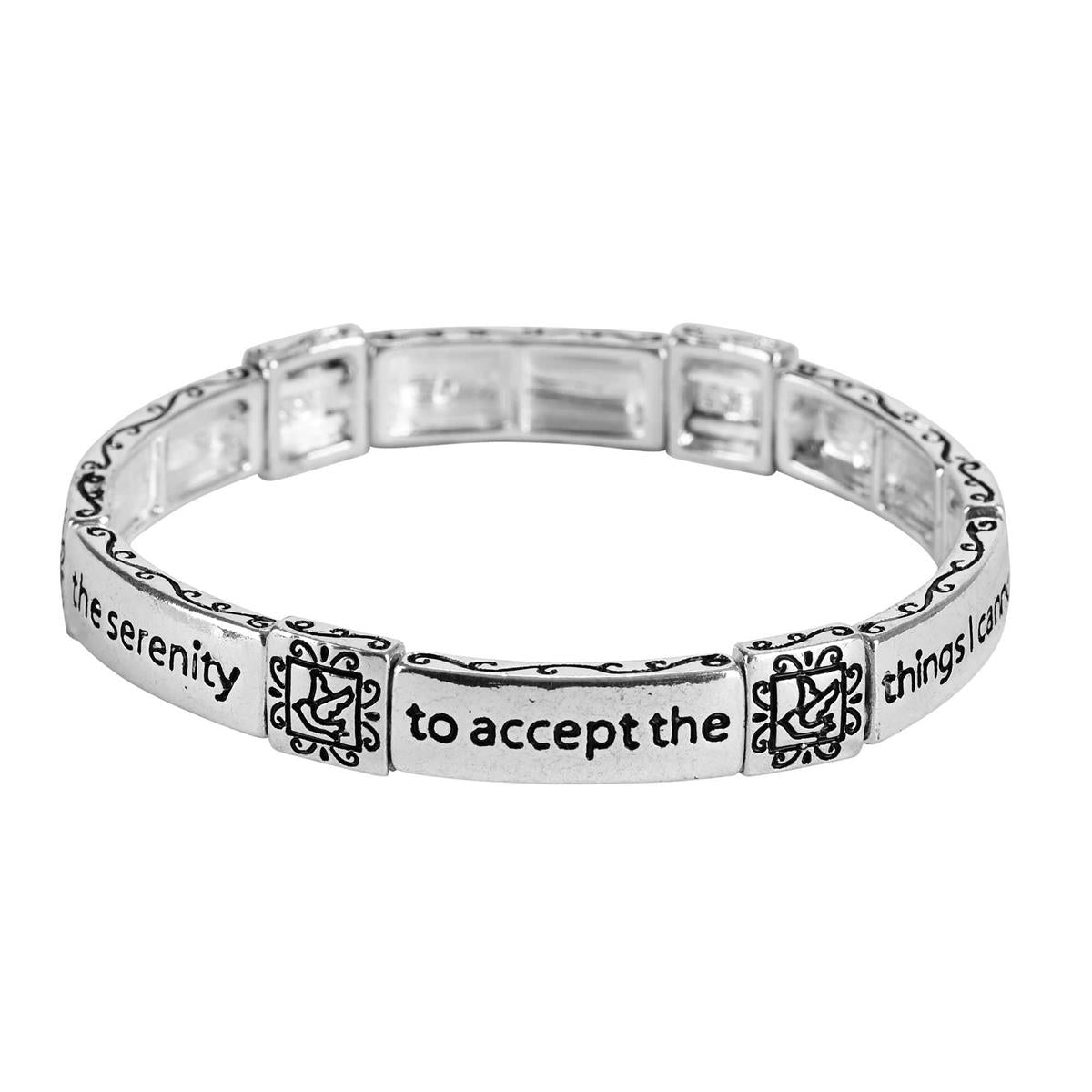 Bracelet Serenity Prayer Silver 2.5D by Dicksons, product view 2