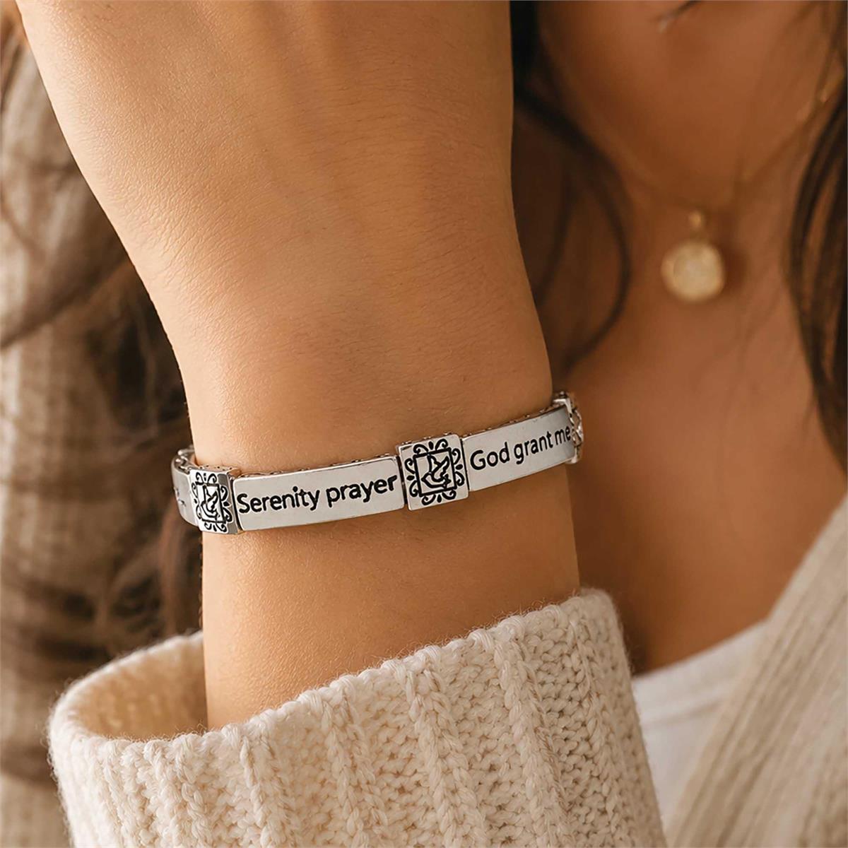 Bracelet Serenity Prayer Silver 2.5D by Dicksons, product view 3