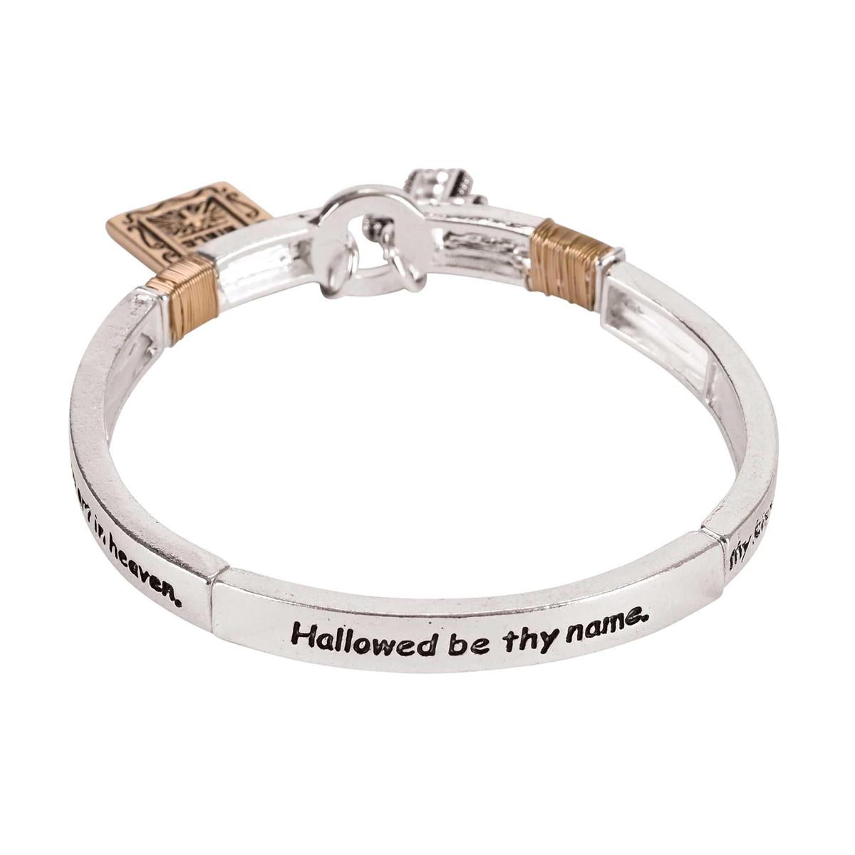 Bracelet Two Tone Lords Prayer Cross by Dicksons, product view 2