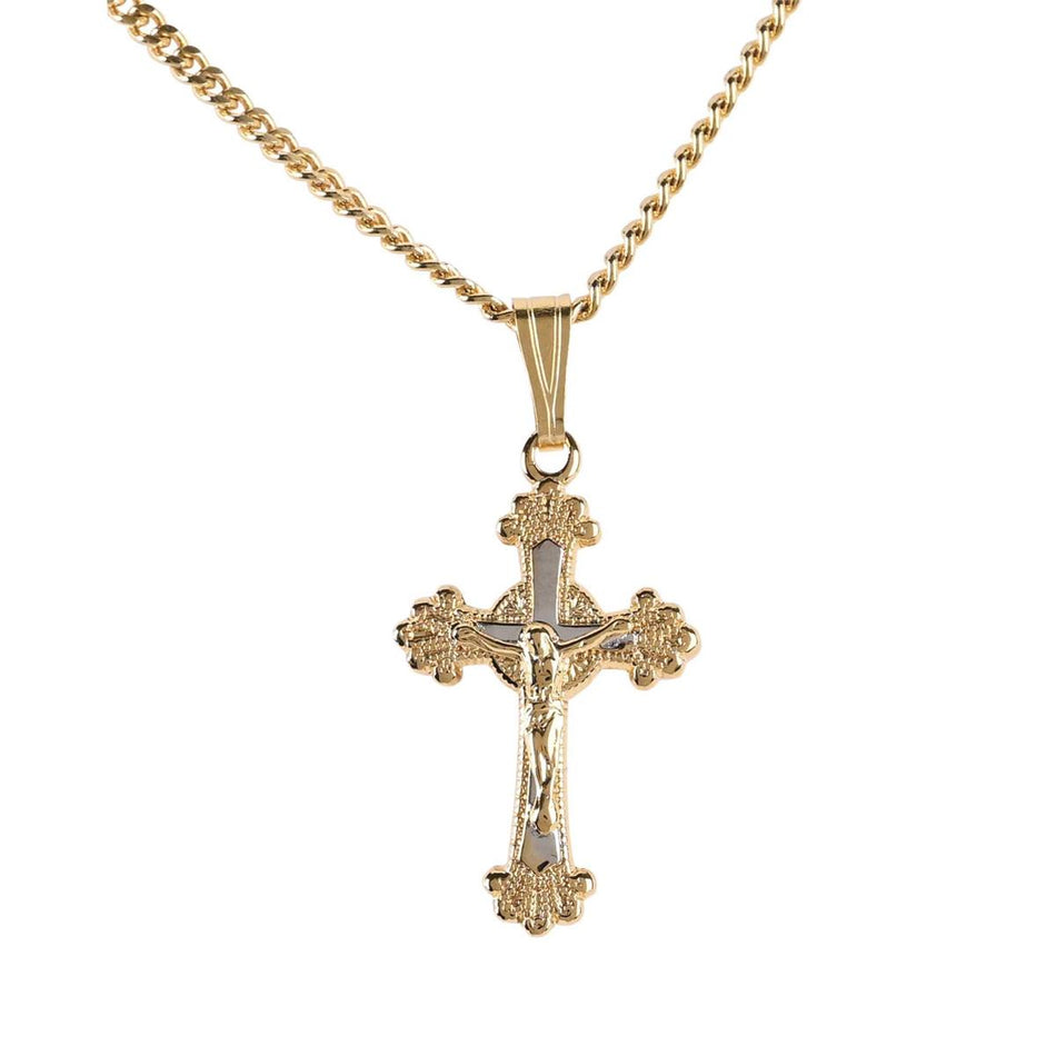 Necklace Crucifix Fancy Petal Cross by Dicksons