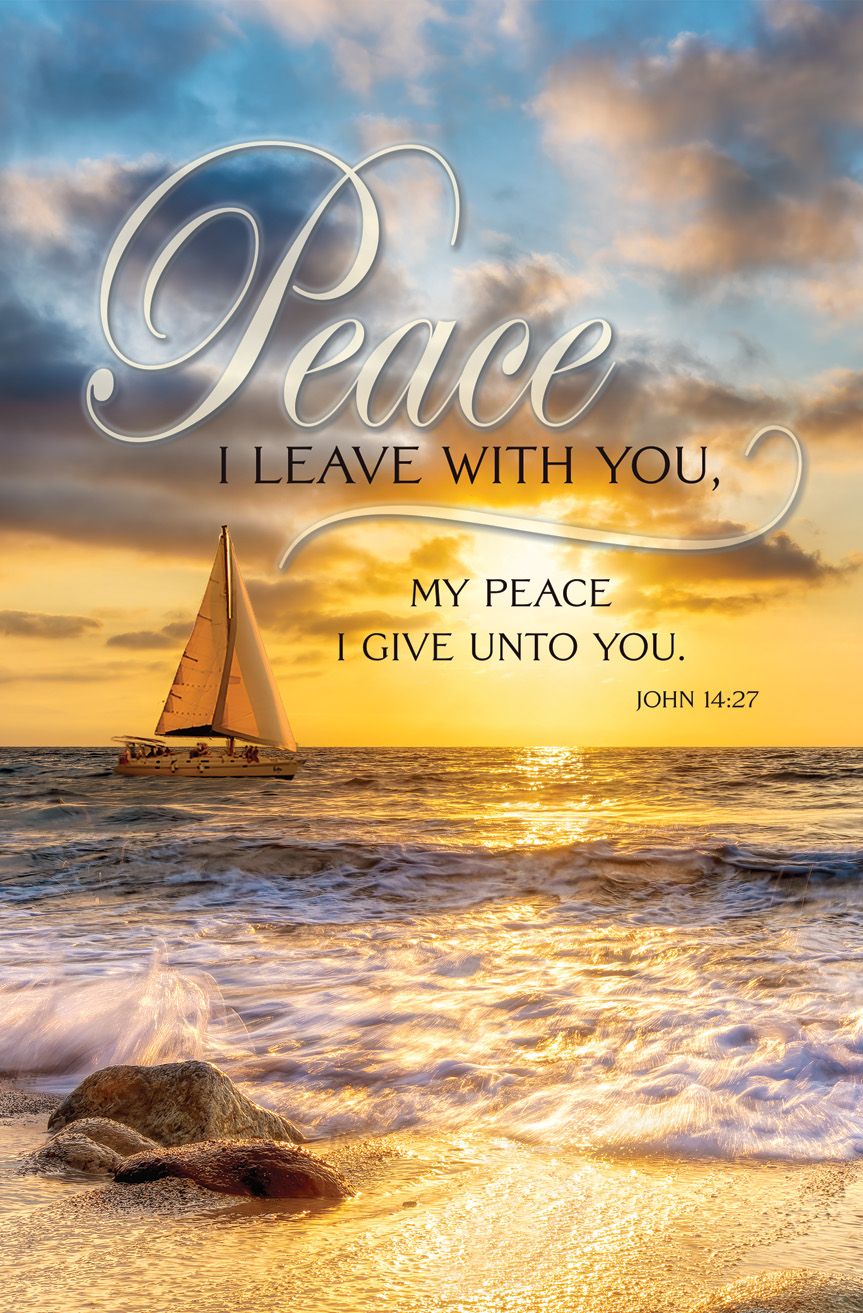 Inspirational - Peace I leave with you, John 14:27 (KJV) - Pkg 100 - Standard Bulletin by Anchor Christian Distributors