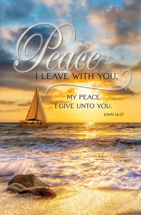 Inspirational - Peace I leave with you, John 14:27 (KJV) - Pkg 100 - Standard Bulletin by Anchor Christian Distributors