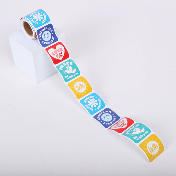 Sticker Christian Sayings Roll 100Ct