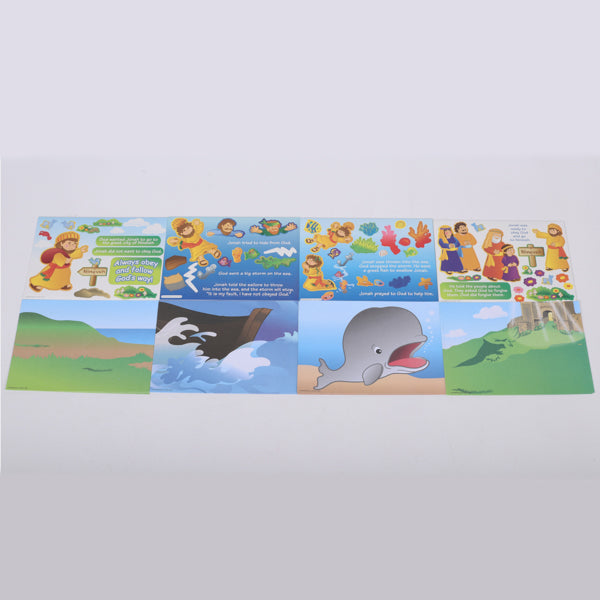 STICKER SCENES JONAH AND THE WHALE 24CT