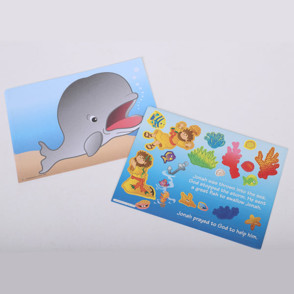 STICKER SCENES JONAH AND THE WHALE 24CT