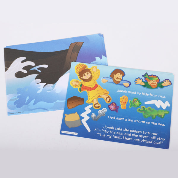 STICKER SCENES JONAH AND THE WHALE 24CT