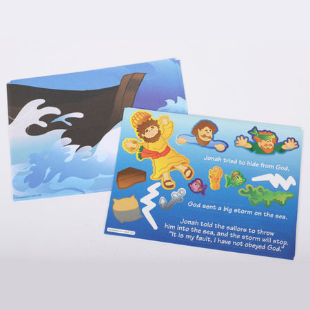 STICKER SCENES JONAH AND THE WHALE 24CT