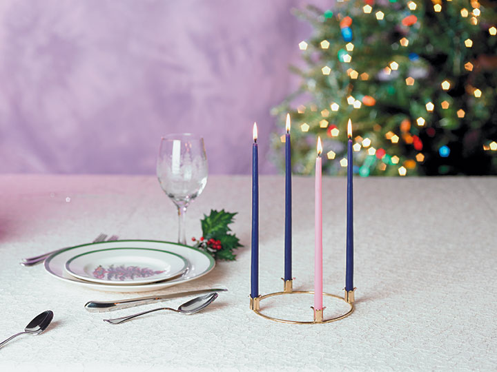 Mini Advent Wreath Set, one of the items in the Advent at Home: Mini Advent Wreath with Come, Let Us Adore Him and O Come, O Come, Emmanuel. A photograph of the assembled set is pending.