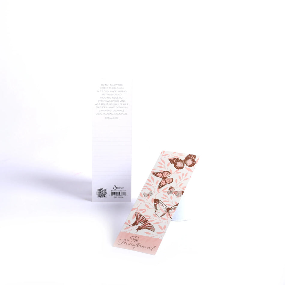 Be Transformed Butterfly Scripture Bookmarks with Notes - Pack of 25 by Swanson Christian Products