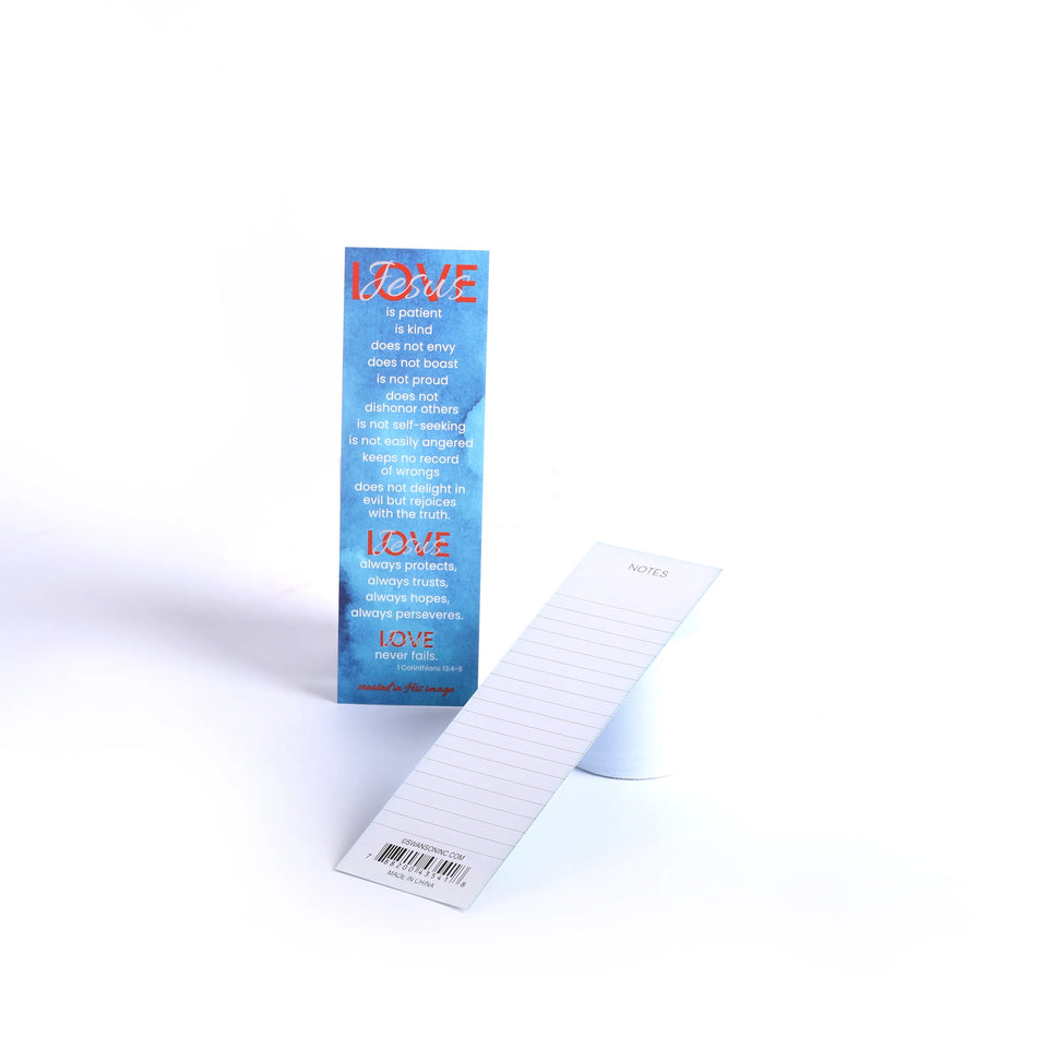 Love Is Patient 1 Corinthians 13:4-8 Bookmarks with Notes - Pack of 25 by Swanson Christian Products