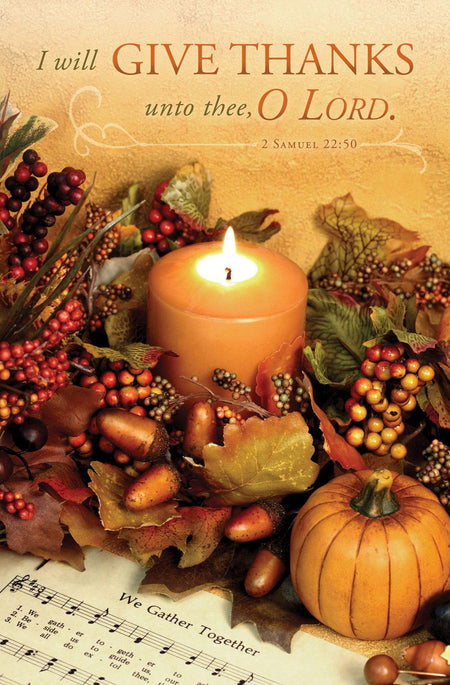 Thanksgiving—Therefore I will give thanks; 2 Sam 22:50—Pkg 100—Standard Bulletin by Anchor Christian Distributors