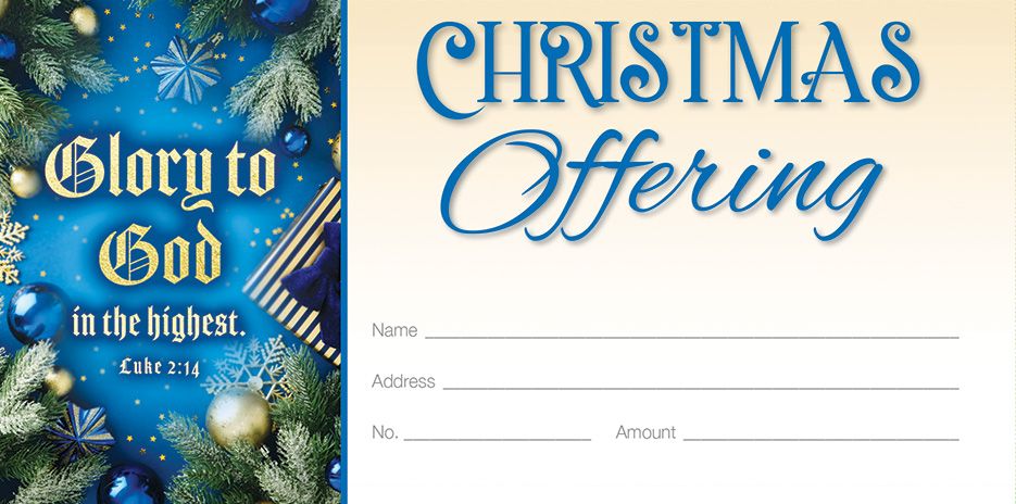 Christmas—Glory to God in the highest; Luke 2:14—Pkg 100—Offering Envelope by Anchor Christian Distributors
