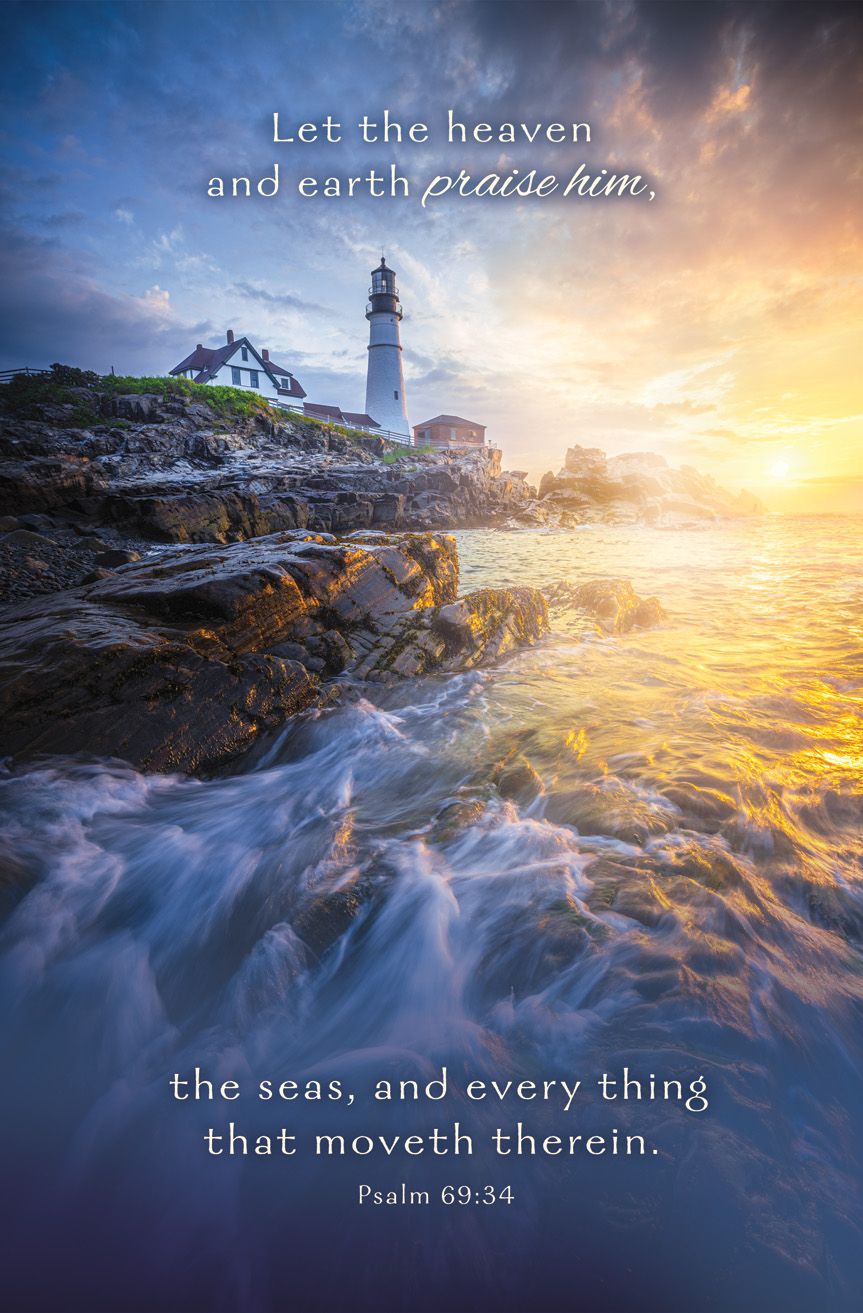 Inspirational—Let the heaven and earth praise him; Ps 69:34—Pkg 100—Standard Bulletin by Anchor Christian Distributors