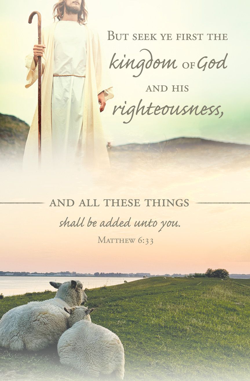 Inspirational—But seek ye first the kingdom of God; Matt 6:33—Pkg 100—Standard Bulletin by Anchor Christian Distributors