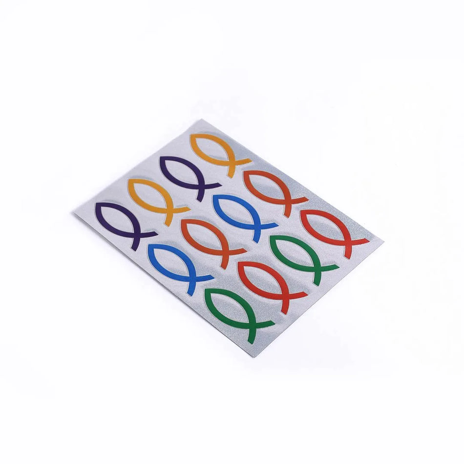 Stickers Foil Fish Emblems 24Ct Pk10