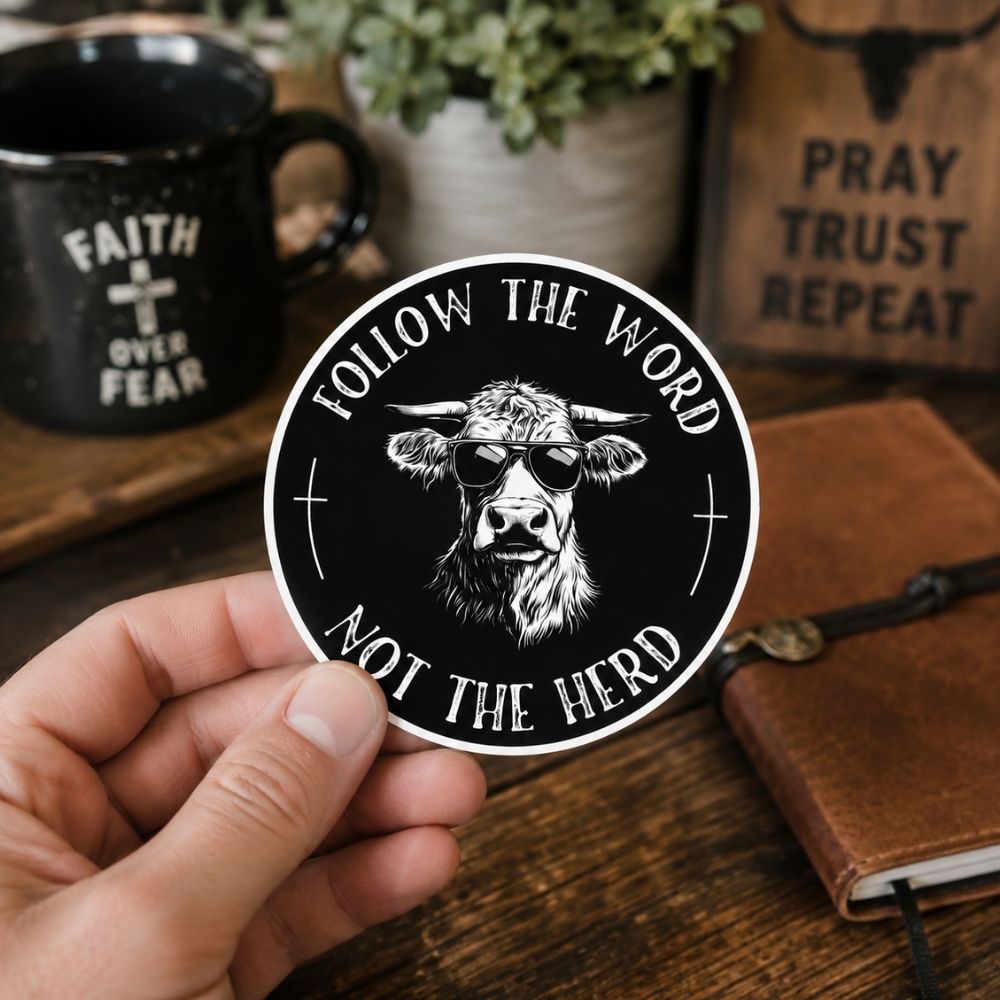 STICKER VINYL FOLLOW THE WORD PK5